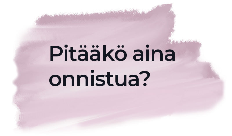Entä jos onnistuminen ei olekaan ompelun tavoite?
