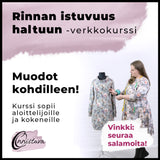 Rinnan istuvuus haltuun -ompelukurssi verkossa