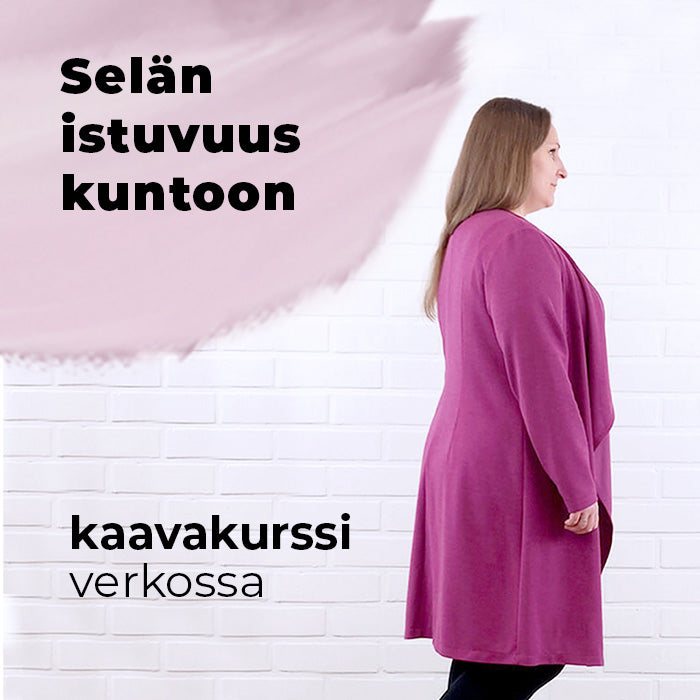 Selän istuvuus kuntoon -ompelukurssi verkossa