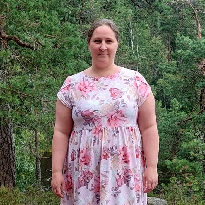 TULPPAANIHIHA - tulppaanihihan kaava, lisäosa Pilke-mekkoon