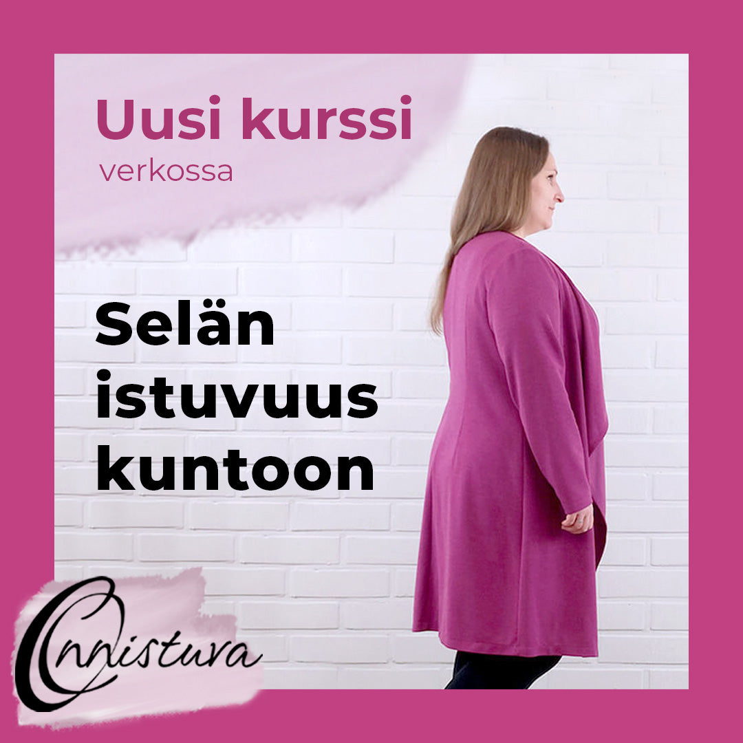 Selän istuvuus kuntoon -ompelukurssi verkossa