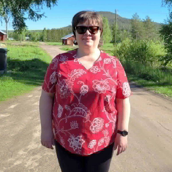 VIISTO – joustamattoman paidan ompelukaava viistolla hihansuulla